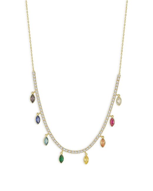 Chloe & Madison 14K Goldplated Sterling Cubic Zirconia Necklace