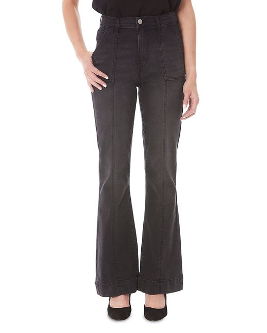 Nicole Miller High Rise Cargo Flare Jeans