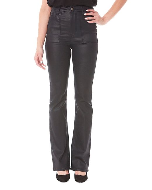 Nicole Miller Glisten High Rise Coated Bootcut Jeans