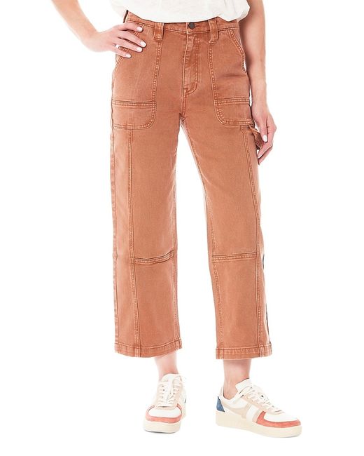 Nicole Miller High Rise Wide Leg Ankle Cargo Jeans