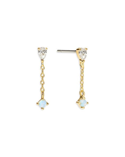 Ana Luisa 14K Goldplated Sterling Cubic Zirconia Faux Opal Earrings