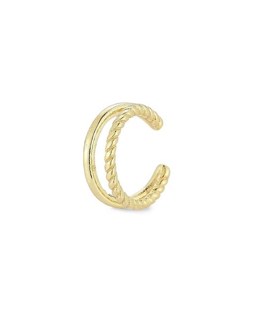 Chloe & Madison Plated Sterling Silver Cuff Earring