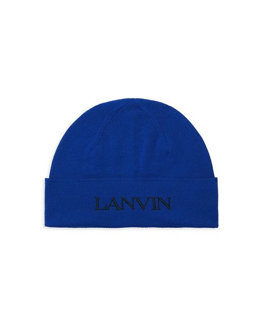 Lanvin Embroidered Logo Wool Beanie
