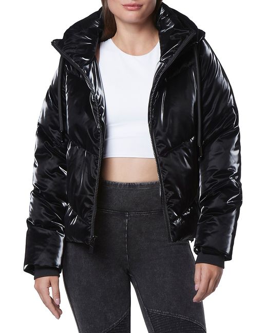 Andrew Marc Luxe Sheen Hooded Puffer Jacket