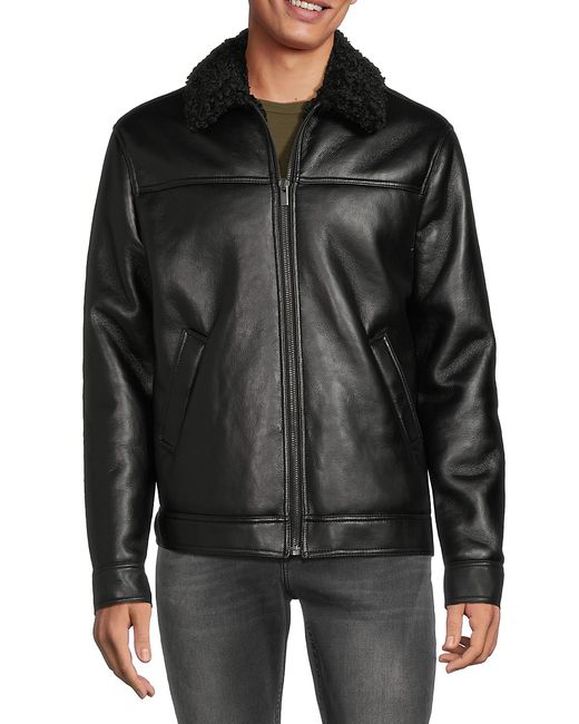 The Kooples Faux Fur Lined Leather Jacket