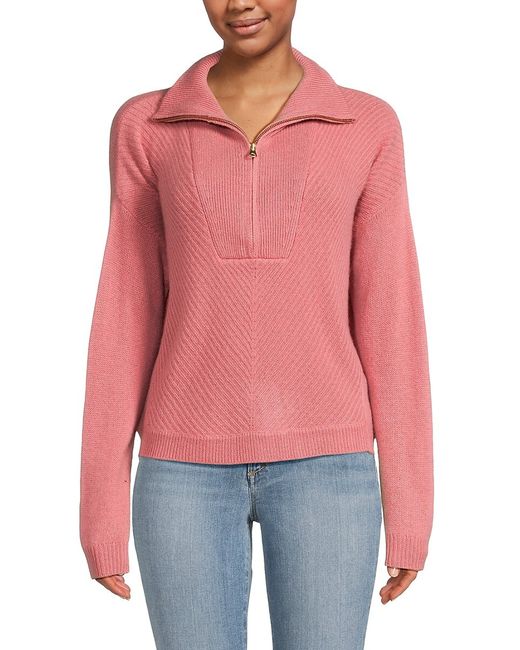Saks Fifth Avenue Made in Italy Saks Fifth Avenue Cashmere Zip Up Sweater