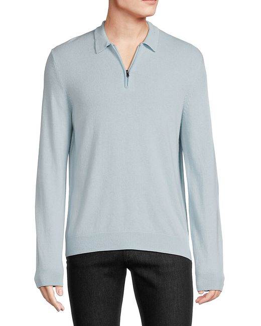 Amicale Classic Fit Long Sleeve Cashmere Polo Sweater