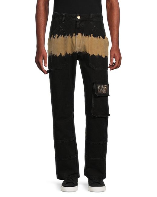 Cavalli Class by Roberto Cavalli Roberto Cavalli High Rise Faded Cargo Jeans