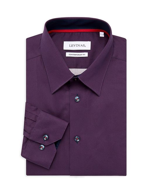 Levinas Contemporary Fit Textured Dress Shirt
