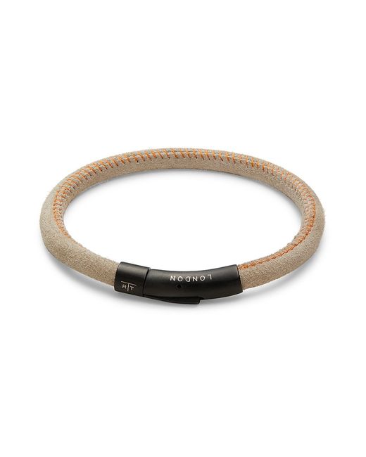 Tateossian IP Plated Stainless Steel Suede Bracelet