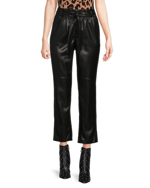 Calvin Klein Paperbag Faux Leather Ankle Pants