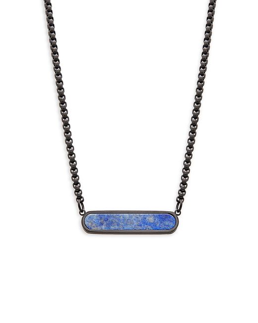 Tateossian RT IP Plated Stainless Steel Sodalite Pendant Necklace