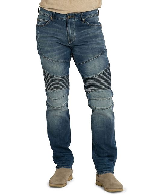 Stitch's Jeans Distressed Slim Fit Biker Jeans