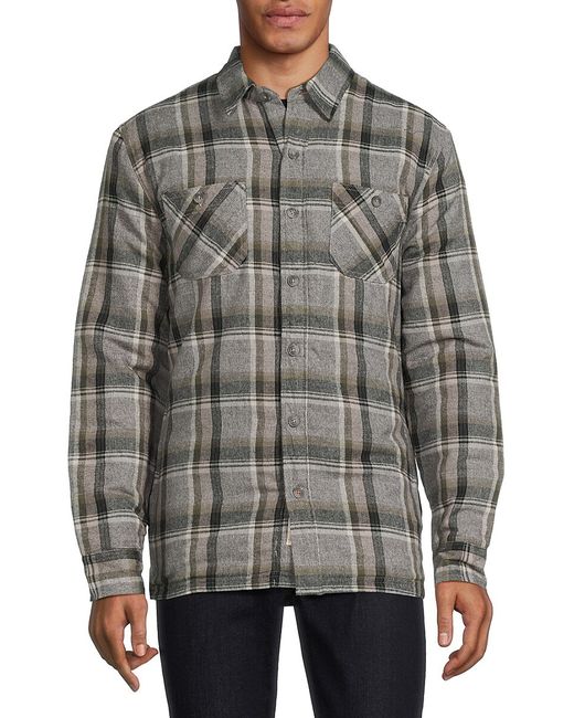Weatherproof Vintage Faux Shearling Lined Plaid Flannel Shacket