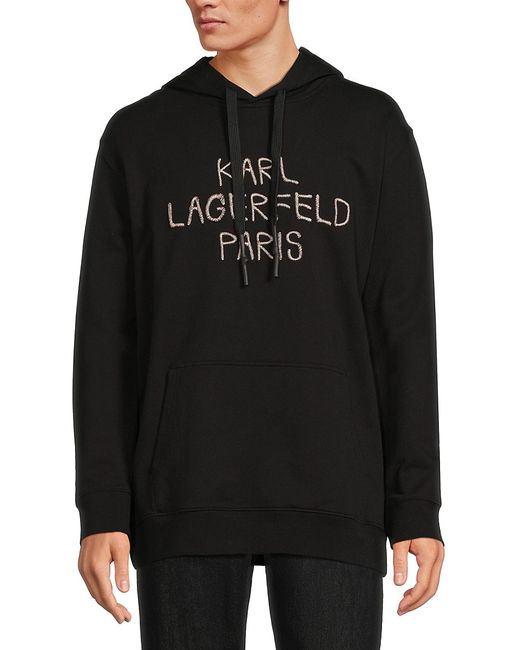 Karl Lagerfeld Embroidered Logo Hoodie