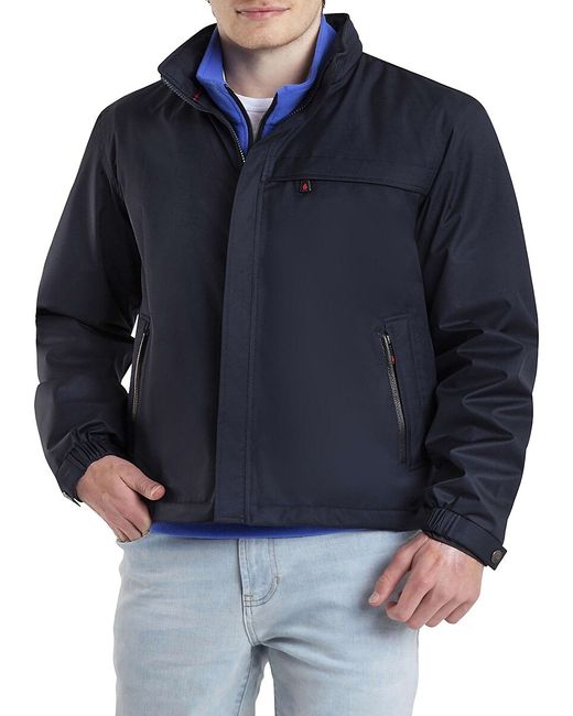 Thermostyles Concealed Zip Front Windbreaker Jacket