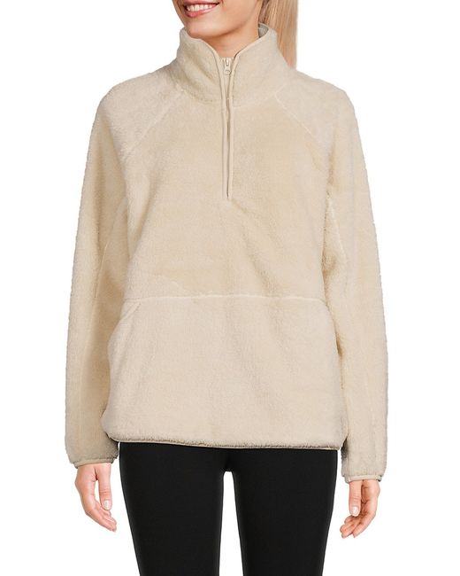 Sage Collective Wander Faux Shearling Zip Pullover