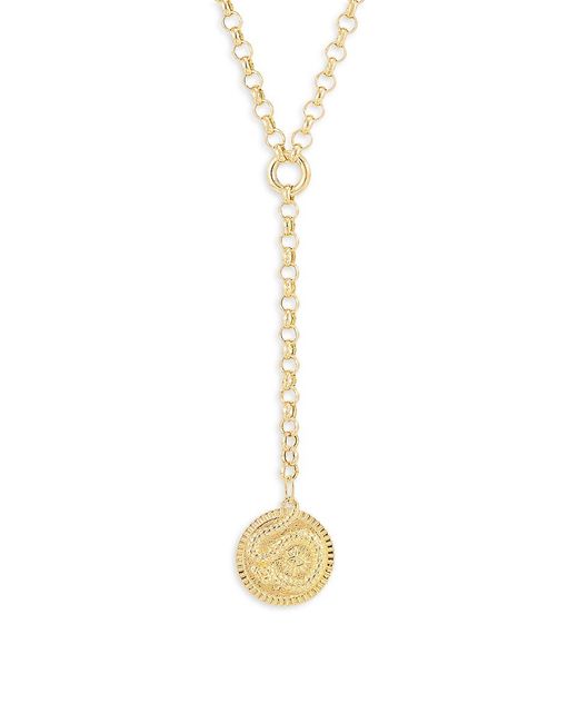 Saks Fifth Avenue Made in Italy Saks Fifth Avenue 14K Snake Coin Lariat Necklace