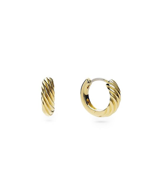 Ana Luisa Casey 14K Goldplated Twist Huggie Hoop Earrings