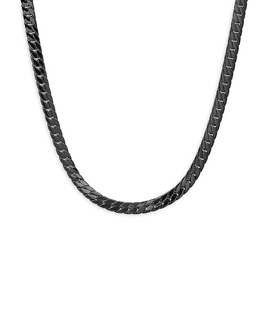 Anthony Jacobs IP Stainless Steel Curb Chain Necklace