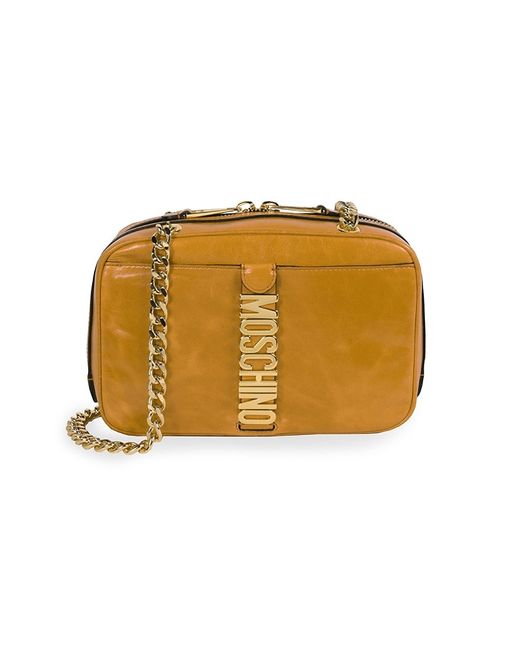 Moschino Leather Logo Shoulder Bag