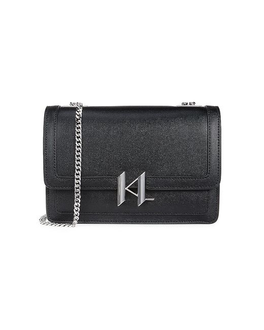 Karl Lagerfeld Corinne Logo Leather Shoulder Bag