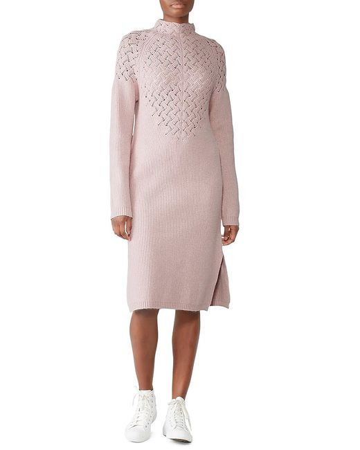 Elliatt Open Knit Mockneck Sweater Dress
