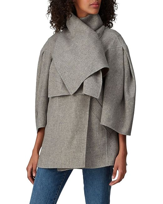 Teija Shawl Collar Wool Blend Coat