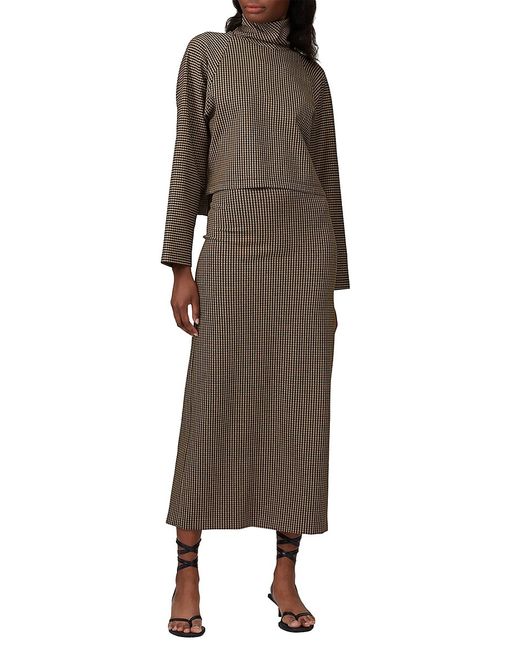 Rosetta Getty Houndstooth Cocoon Top
