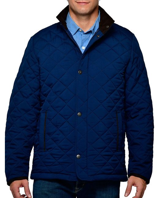 Thermostyles Stand Collar Diamond Quilted Jacket