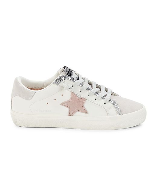 Vintage Havana Star Studded Calf Hair Lined Leather Sneakers