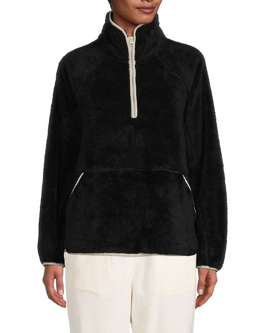 Sage Collective Wander Faux Shearling Zip Pullover