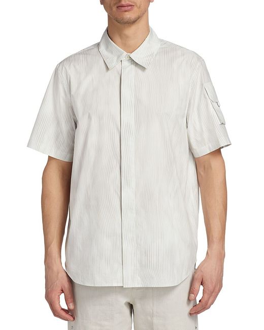 Helmut Lang Striped Short Sleeve Cargo Shirt