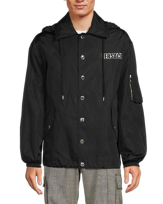 Versace Graphic Nylon Hooded Jacket
