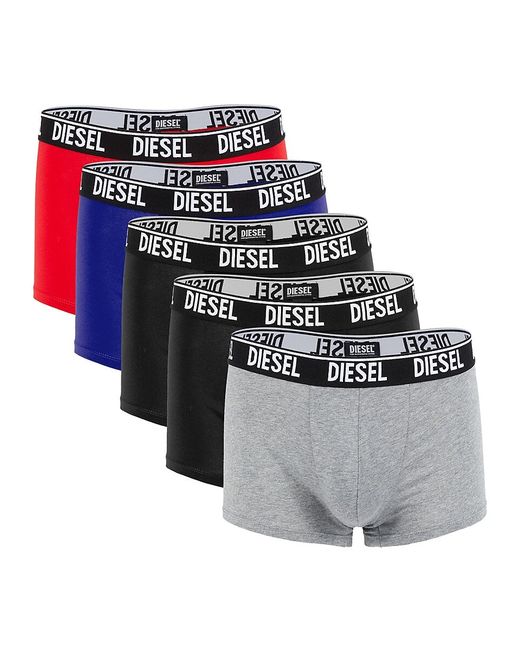 Diesel 5-Pack Logo Boxer Briefs