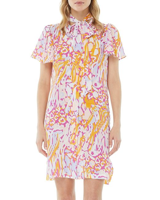 Robert Graham Daphne Print Silk Blend Shirtdress