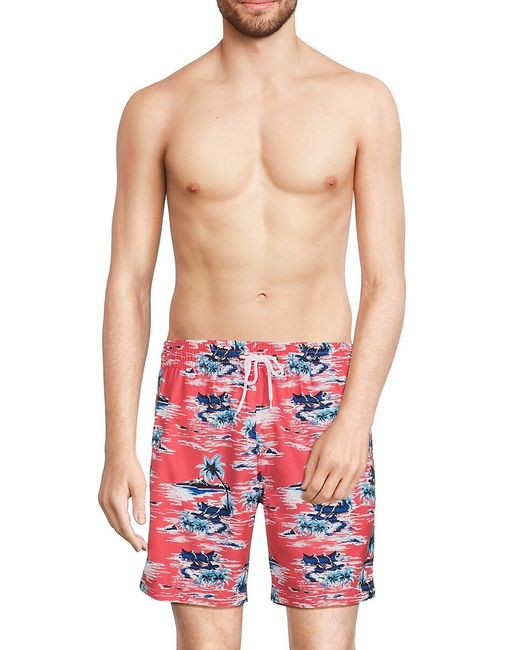 Trunks Surf & Swim Co. Sano Printed Drawstring Swim Shorts