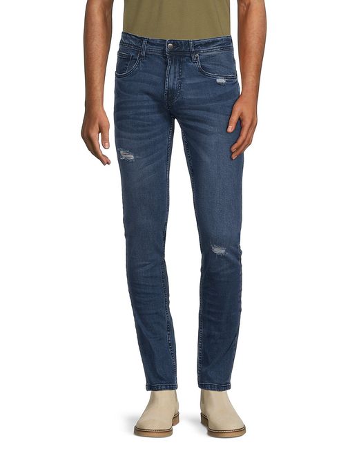 Cavalli Class by Roberto Cavalli cavalli CLASS Mid Rise Distressed Whiskered Jeans
