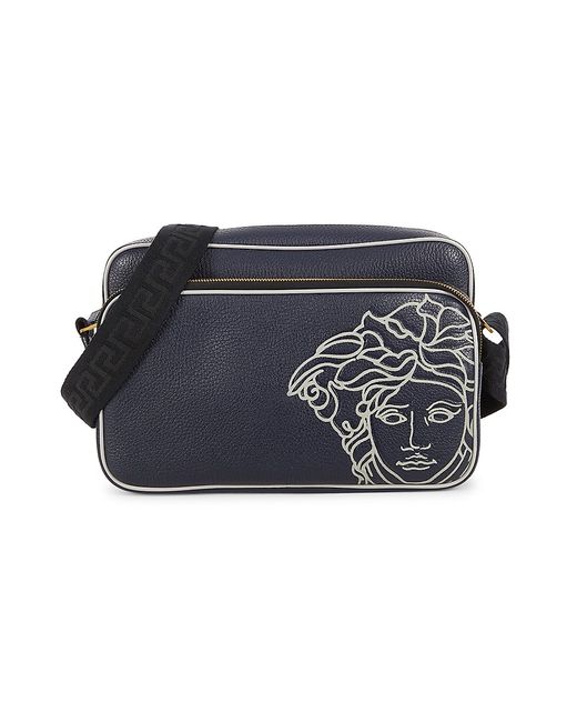 Versace Leather Medusa Messenger Bag