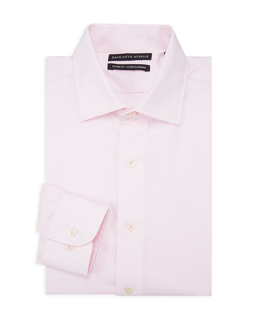 Saks Fifth Avenue Made in Italy Saks Fifth Avenue Classic Fit Solid Dress Shirt