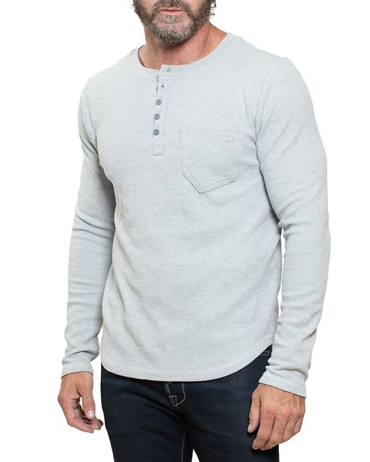 Stitch's Jeans Mens Heathered Knit Henley