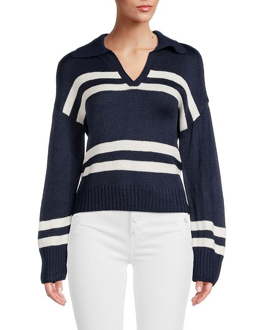 Design History Stripe Polo Sweater