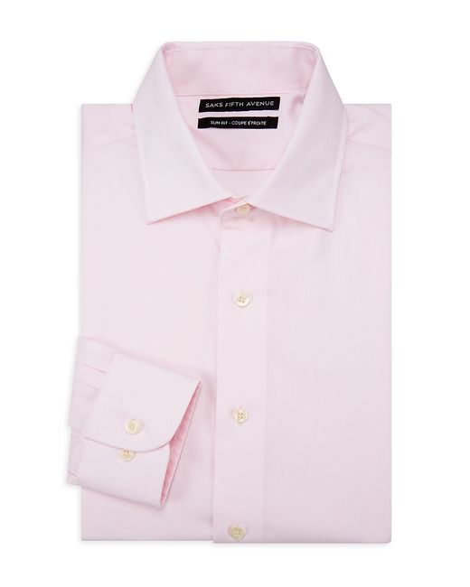Saks Fifth Avenue Made in Italy Saks Fifth Avenue Slim Fit Solid Dress Shirt