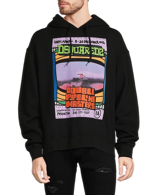 Dsquared2 Surf Graphic Pullover Hoodie