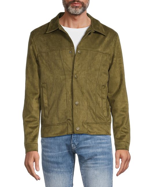 Spring + Mercer Solid Spread Collar Jacket