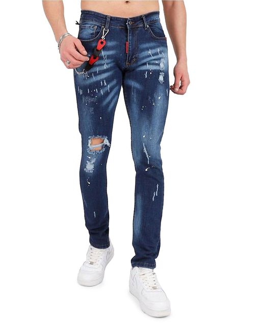Elie Balleh Chain Ripped Jeans