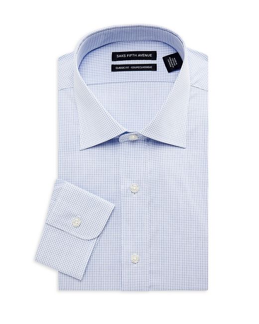 Saks Fifth Avenue Made in Italy Saks Fifth Avenue Classic Fit Graph Check Dress Shirt