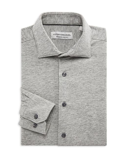 Victor Emmanuel Solid Knit Dress Shirt