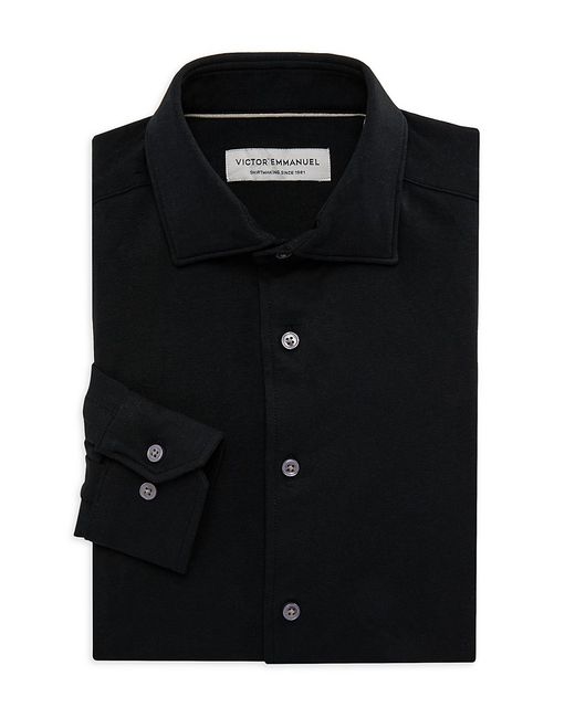 Victor Emmanuel Solid Knit Dress Shirt
