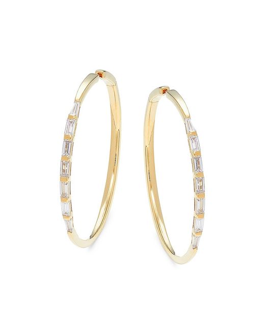 Adriana Orsini 18K Gold Plated Sterling Cubic Zirconia Hoop Earrings